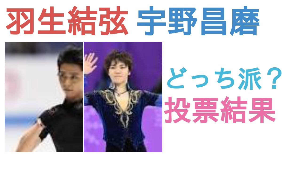 羽生結弦と宇野昌磨はどっちが理想の婿？