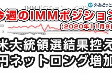 FXテキスト動画「米大統領選結果控え、円ネットロング増加」今週のIMMポジション　2020/11/9