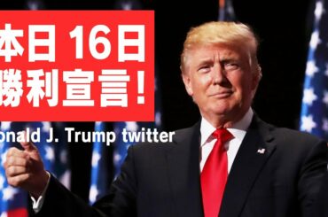 米大統領選、トランプ大統領は本日16日『勝利宣言』ツイート！完全勝利できる根拠が出揃ったのか？