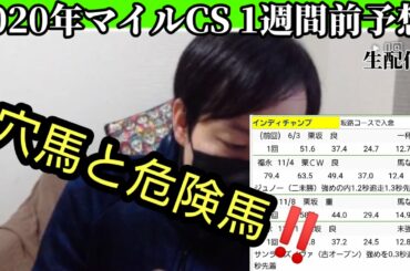 【競馬予想】2020マイルCS 1週間前 穴馬と危険馬、消せる馬 マイルチャンピオンシップ JRA【プロ競馬予想馬券師の見解】