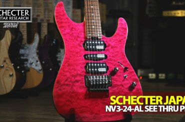 Schecter Japan NV3-24-AL See Thru Pink Made in Japan