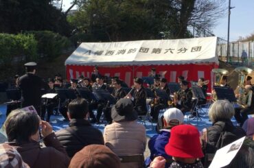 ＪＲ九州・吹奏楽団「いい日旅立ち」（山口百恵）　折尾駅・筑豊本線高架＆トンネルウォーク　２０１９年２月２４日