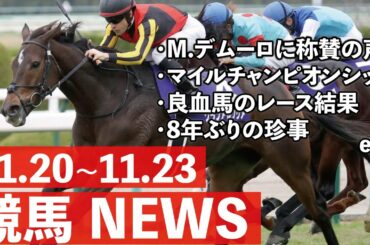 【競馬NEWS】11月20～23日の注目TOPICS＜マイルＣＳ、デムーロに称賛の声、良血馬のレース結果、８年ぶりの珍事など＞