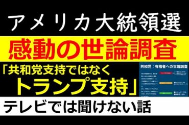 【世論ひっくり返る】共和党ではなくトランプ大統領を支持！！「アメリカ大統領選の不正選挙は認めない」が97％