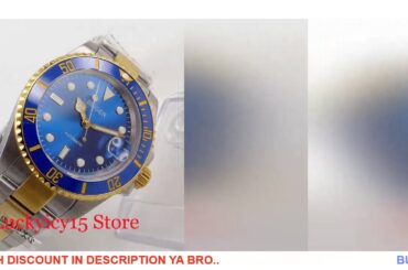 ✓BLIGER 24 Jewerls Japan NH35 MIYOTA 8215 Blue Mechanical Men Wristwatch Business Solid Case Gold C