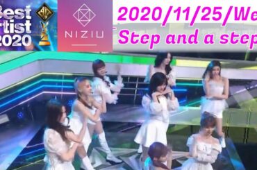 【NiziU】 - 2020-11-25 - ベストアーティスト完全版 -「Step and a step」with.MV - パフォーマンス - Best Artist 2020 -　【左上部分】
