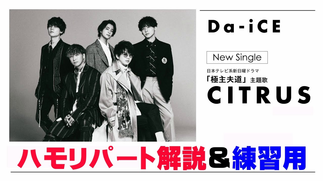 【ハモリパート解説＆練習用】CITRUS/Da-iCE※ドラマ「極主夫道」主題歌