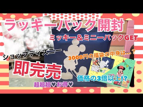 福袋開封 即完売のラッキーバックの中身は ショップディズニー Yayafa