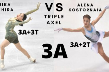 Rika KIHIRA vs Alena KOSTORNAIA: TRIPLE AXEL (3A) | 紀平梨花 Алена Косторная | Figure Skating