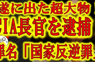 【遂に出た！超大物！CIA長官を逮捕！】風雲急を告げるアメリカ大統領選挙！不正が叫ばれる中、遂に超大物CIA長官をドイツでのサーバー欧州時に逮捕し米軍基地に拘留中！