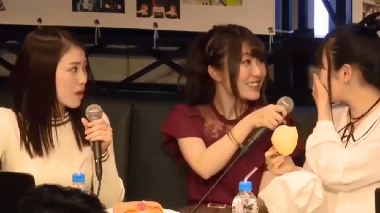 三人パンを食べる「石原夏織　日高里菜　小倉唯」