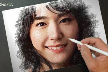 #Shorts Drawing 新垣結衣 Yui Aragaki | Portrait Painting | Procreate Art | プロクリエイトでガッキーを描く | ArtyCoaty