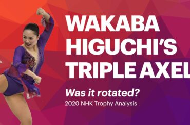 Wakaba Higuchi's TRIPLE AXEL: was it rotated? 樋口新葉 [2020 NHK Trophy]