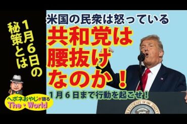 【アメリカ大統領選挙の行方　その10】米国の民衆は怒っている、共和党は腰抜けなのか、1月6日まで行動を起こせ!!と言う民衆の声。