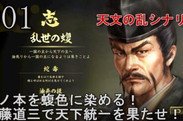 #01 新シリーズ！日ノ本を蝮の天下に！天分の乱シナリオの斎藤道三で天下統一を目指す！【信長の野望 大志 PK 超級】