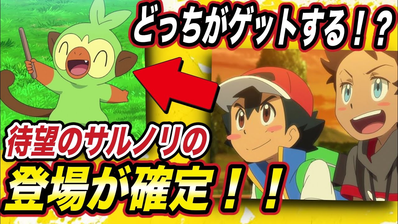 【アニポケ考察】ついにサルノリが登場！先取り情報から分かる今後サルノリをゲットする人物が衝撃的だった！！！！【速報】【サトシ】【ゴウ】【ポケモン剣盾】【ポケットモンスターソードシールド】【はるかっと】