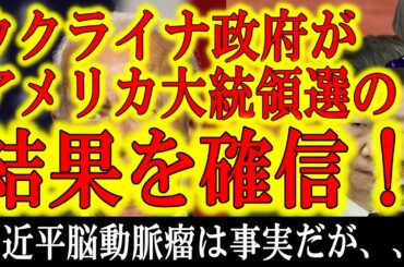 【ウクライナは大統領選の結果を確信！習近平は本当に重病なのか？】ウクライナ政府の汚職情報リークは極めて重大な情報を得た可能性がある！習近平の重病説は何を意味している？トランプは？バイデンはどうなる？