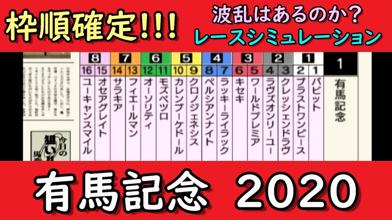 【有馬記念2020】有馬記念 レースシミュレーション(枠順確定) クロノジェネシスかフィエールマンかそれともラッキーライラックか? 【有馬記念2020】有馬記念 レースシミュレーション(枠順確定) クロノジェネシスかフィエールマンかそれともラッキーライラックか?