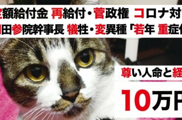 【特別定額給付金・菅義偉首相 変異種】羽田雄一郎 参院幹事長 死去 VS 若年層 重症化 コロナ対策「PCR検査・2回目 緊急事態宣言」【再給付 2か月分】イギリス・南アフリカ
