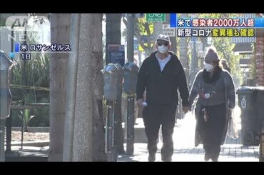 米で感染者2000万人超　新型コロナ変異種も確認(2021年1月2日)