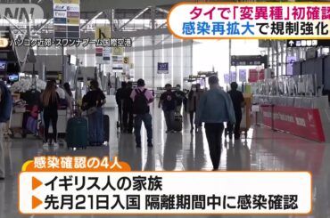 新型コロナが再び拡大　タイで変異種を初確認2021年1月4日
