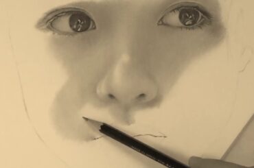 鉛筆画 橋本環奈 完成までの一部始終 動画 早送り   Pencil drawing  Kanna Hashimoto  Portrait  How To Draw part1 2