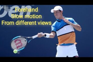 Kei Nishikori (錦織 圭) Forehand Practice Slow Motion 0.2X 0.5X From different views