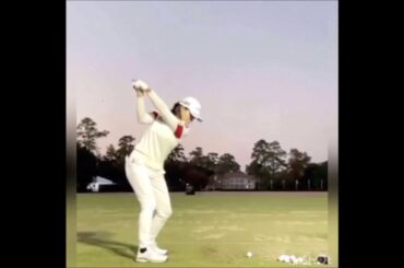 渋野日向子 切り返しでの掌屈 シャローイング スロー