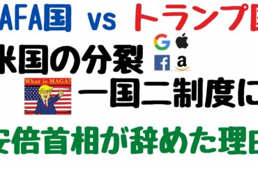 【GAFA国vsトランプ国、一国二制度になった米国、安倍首相が辞めた理由】(鈴木ソロ153回)