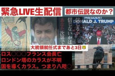🚨緊急LIVE生配信 衝撃 フランス支部 ロスチャイルド ロンドン塔のカラスが不明 これは都市伝説ではない アメリカ大統領選挙 大統領選挙 都市伝説 やりすぎ都市伝説 関暁夫 関暁夫さん 生配信