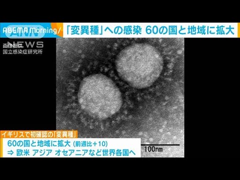 WHO　変異種への感染が世界で拡大(2021年1月20日)
