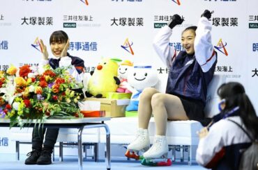 ✅  フィギュアスケート成年女子は世界選手権代表の坂本花織（２０）＝兵庫・神戸学院大＝がフリーも１位の１４９・３３点をマークし、合計２２７・７８点で優勝した。「前半が危うくて、だいぶヒヤッとしたけど、