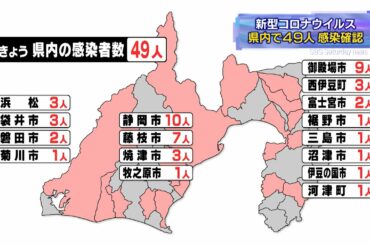 新型コロナウイルス　静岡県内で４９人感染確認