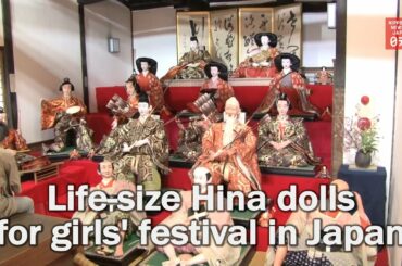 Life-size Hina dolls for girls' festival in Japan