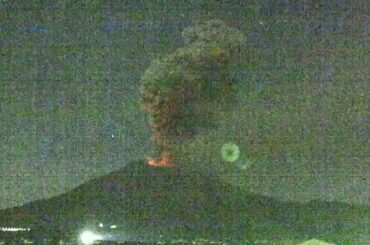February 5, 2021, ~ Explosion ~ 桜島 Sakurajima Volcano, Japan ~ 04:24 JST