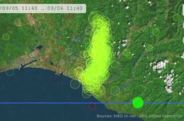 震源情報（胆振地方中東部、2018年9月6日、震源付近詳細）
