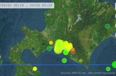 震源情報（胆振地方中東部、2018年9月6日、速報）