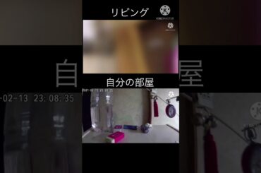 福島宮城沖地震のリビングと自分の部屋の映像。時間は合っていません(同時、震度5弱)