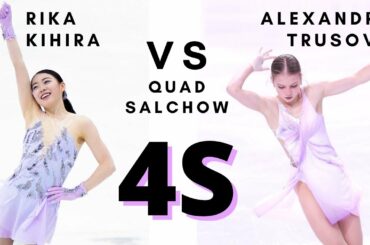Rika KIHIRA vs Alexandra TRUSOVA: QUAD SALCHOW (4S)