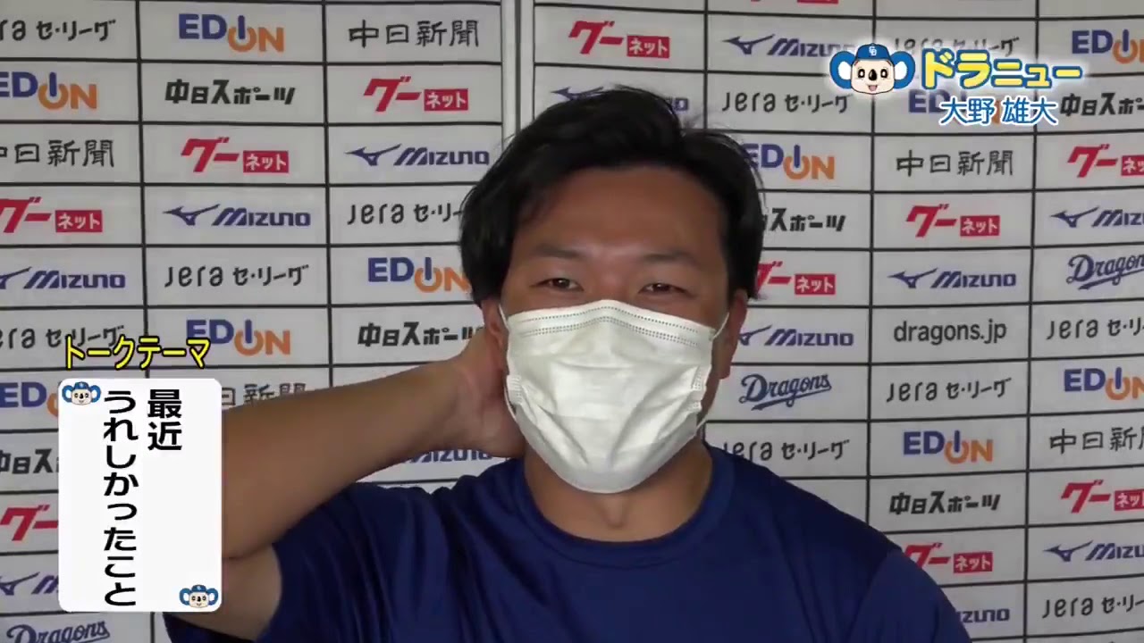 大野雄大【ドラニュー2021】 大野雄大【ドラニュー2021】