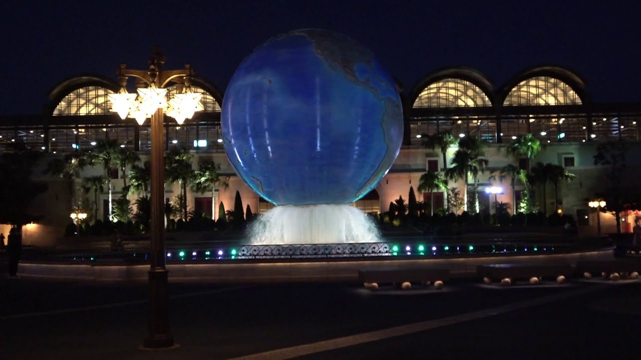 2021 02/19　東京ディズニーシー　緊急事態宣言中・夜６時のアクアスフィアのガラガラの様子