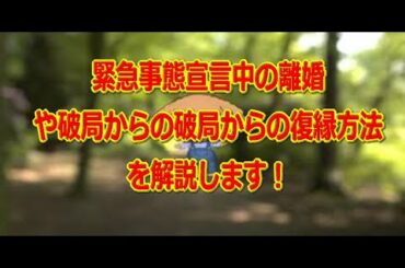 緊急事態宣言中の離婚や破局からの破局からの復縁方法を解説します！