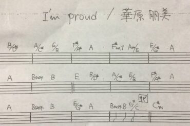 I’m proud / 華原朋美 ( コード譜)