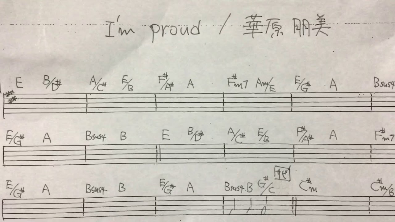 I’m proud / 華原朋美 ( コード譜) I’m proud / 華原朋美 ( コード譜)