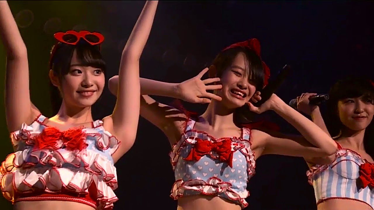 AKB48 チーム8「制服ビキニ」横山結衣 下尾みう 阿部芽唯 / 祝！横山結衣1st写真集「未熟な光」発売💐 3周年記念特別公演でのえちかわいい3人の制服ビキニ