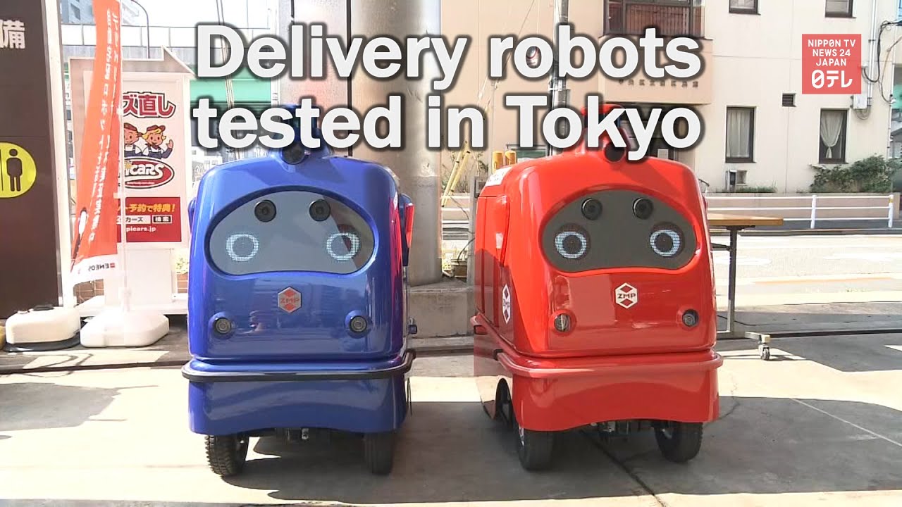 Delivery robots tested in Tokyo