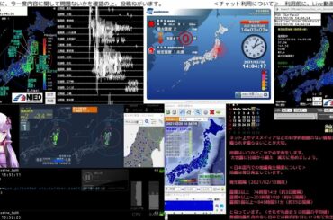 【緊急地震速報】2021/02/26 14:03発生 福島県沖 M4.0 最大震度2
