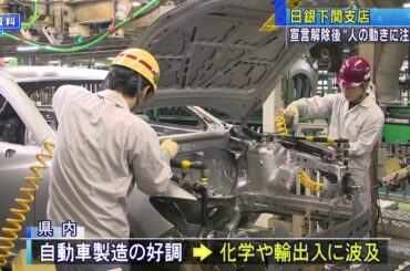 【山口】日銀下関支店　緊急事態宣言解除後“人の動きに注視”