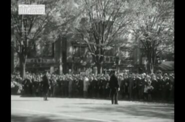 Old Japan #24-1昭和天皇皇后両陛下明治神宮御直拝Showa Emperor Empress Meiji Jingu direct worship(1940)