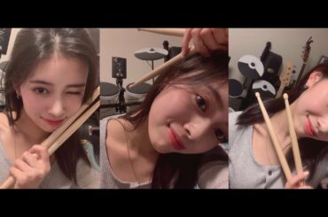 【NiziU RIMA】自家隔離する姿をSNS写真で公開？ 「ドラムをしてみたらすごく面白いです~」